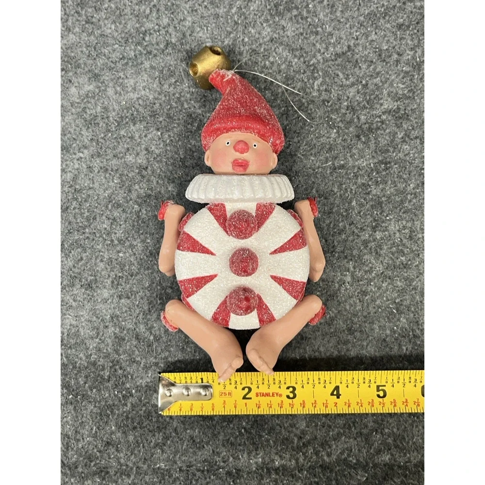 VTG Dept 56 Sugar & Spice Jointed Peppermint Ornament Mary Lisa Chestnut 8